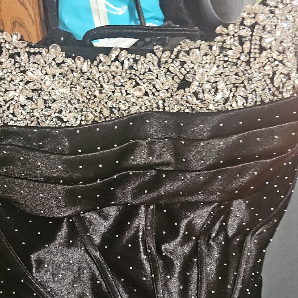 Elegant Black Embellished Dress